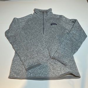 Patagonia Womens Better Sweater Size S Quarter Zip Grey Heathered Pullover